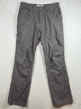 Mountain Khakis 33W 32L Classic Fit Double Knee Men's Gray Cargo Hiking Pants